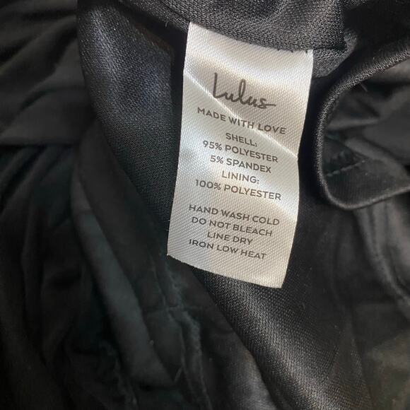 Lulus One Shoulder Little Black Dress Size XS NWT Sexy Bodycon Midi Party - Picture 6 of 8